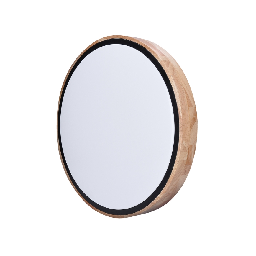 Plafoniera LED dimmerabile IRON OAK 48W/230V 3000-6500K rovere Ø 40 cm + telecomando incluso