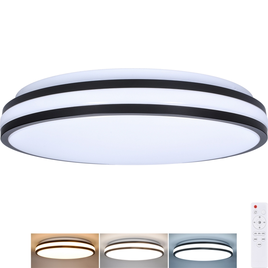 Plafoniera LED dimmerabile LASKOS LED/48W/230V 3000-6500K nero + telecomando