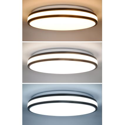 Plafoniera LED dimmerabile LASKOS LED/48W/230V 3000-6500K nero + telecomando