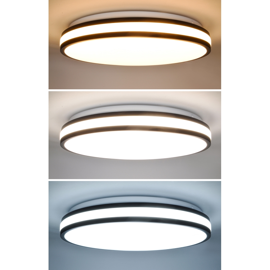 Plafoniera LED dimmerabile LASKOS LED/48W/230V 3000-6500K nero + telecomando