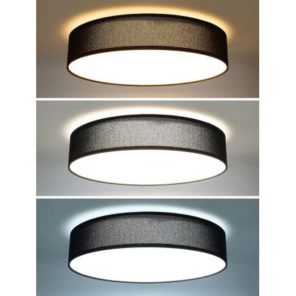Plafoniera LED dimmerabile PENLEY LED/48W/230V 3000-6500K diametro 40 cm nero + telecomando