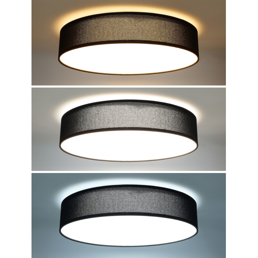 Plafoniera LED dimmerabile PENLEY LED/48W/230V 3000-6500K diametro 40 cm nero + telecomando