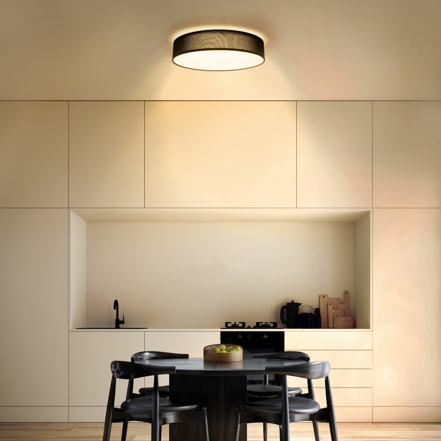 Plafoniera LED dimmerabile PENLEY LED/48W/230V 3000-6500K diametro 40 cm nero + telecomando