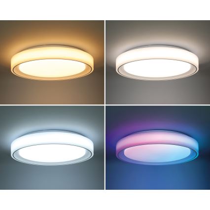 Plafoniera LED RGB dimmerabile FLOCO LED/30W/230V 3000-6500K + RGB/6W diametro 40cm + telecomando