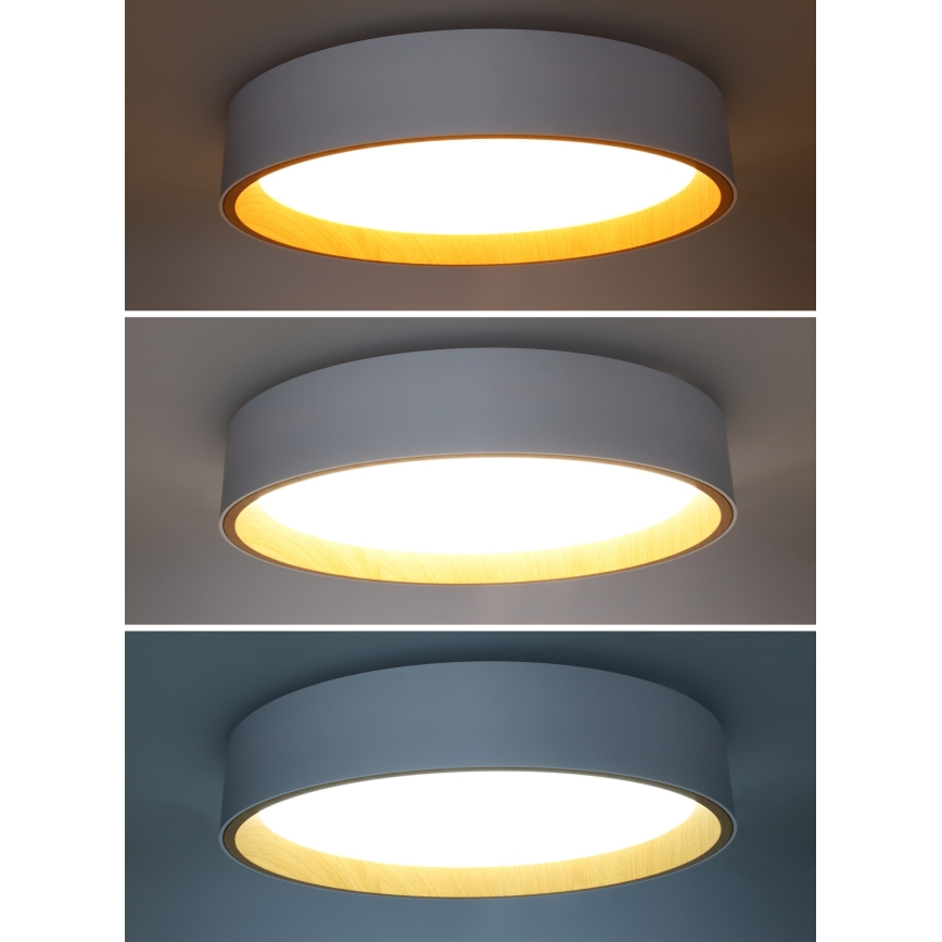 Plafoniera LED dimmerabile LARIOS LED/48W/230V 3000-6500K diametro 39 cm bianco + telecomando