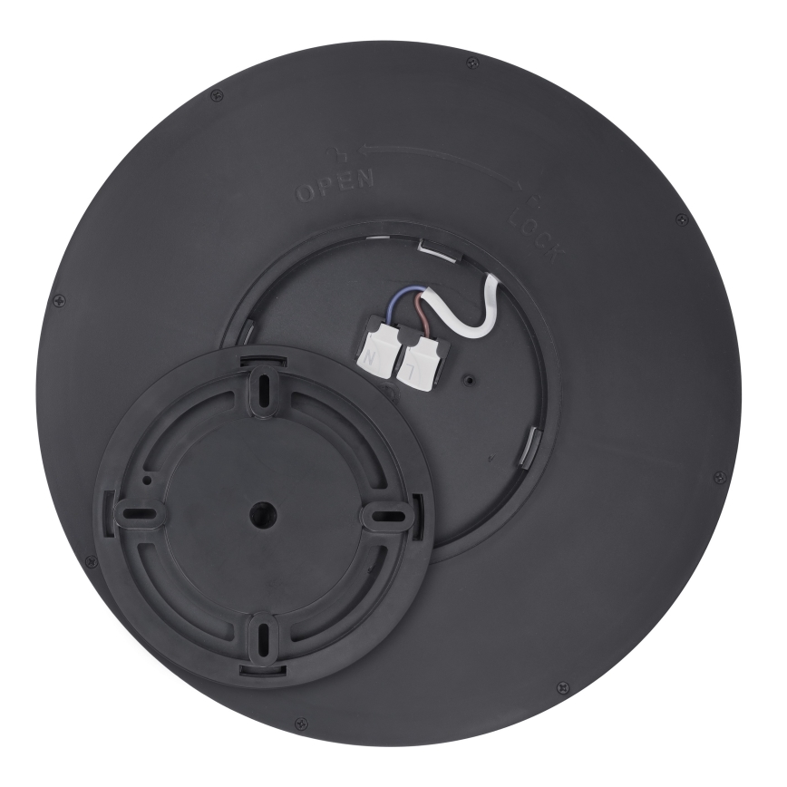 Plafoniera LED dimmerabile ESTELA LED/36W/230V diametro 30 cm nero + telecomando