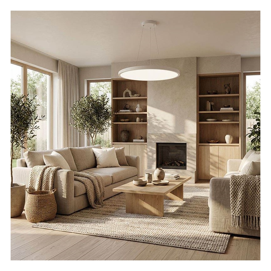 Lampada LED dimmerabile da soffitto (montaggio a superficie o sospensione) 50W/230V 3000-6500K + telecomando