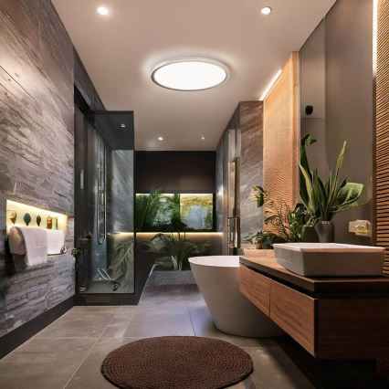 Plafoniera da soffitto per bagno a LED ACATE, 24W, 230V, 3000/4000/6000K, Ø 29,3 cm, IP54