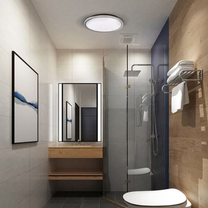 Plafoniera da soffitto per bagno a LED ACATE, 24W, 230V, 3000/4000/6000K, Ø 29,3 cm, IP54