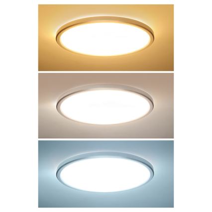 Plafoniera da soffitto per bagno a LED ACATE, 24W, 230V, 3000/4000/6000K, Ø 29,3 cm, IP54