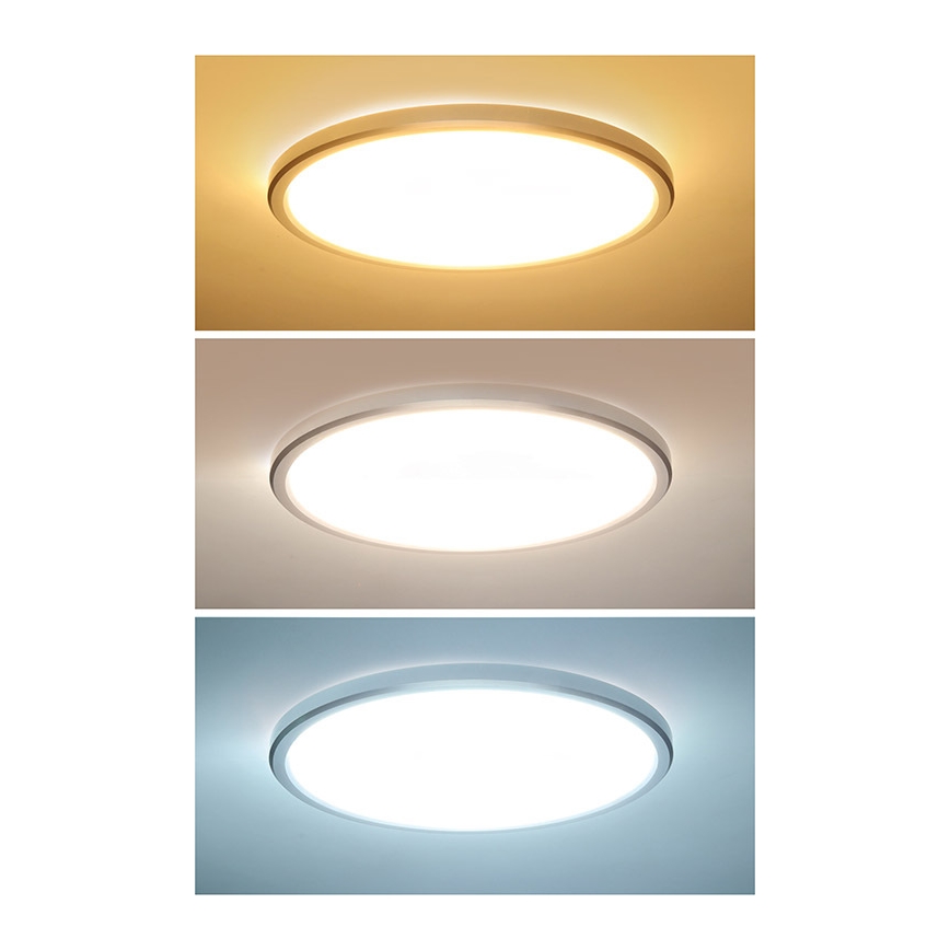Plafoniera da soffitto per bagno a LED ACATE, 24W, 230V, 3000/4000/6000K, Ø 29,3 cm, IP54