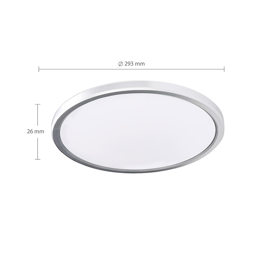 Plafoniera da soffitto per bagno a LED ACATE, 24W, 230V, 3000/4000/6000K, Ø 29,3 cm, IP54