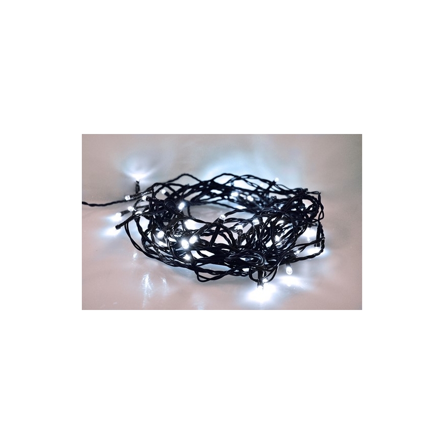 Catena natalizia LED da esterno 100xLED/230V 10m IP44 bianco freddo