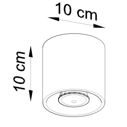 Faretto ORBIS 1 1xGU10/10W/230V nero