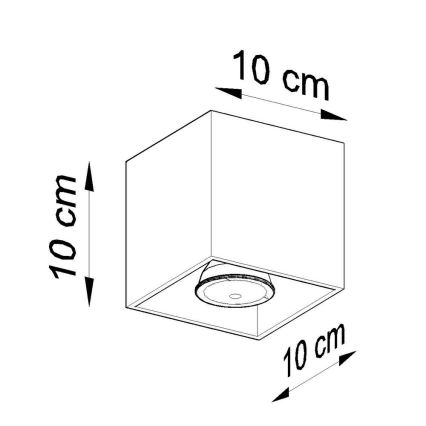 Plafoniera QUAD 1 1xGU10/40W/230V bianco