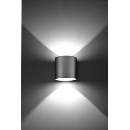 Faretto da parete ORBIS 1 1xG9/40W/230V grigio