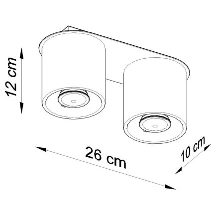 Faretto ORBIS 2 2xGU10/40W/230V nero