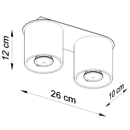 Plafoniera ORBIS 2 2xGU10/40W/230V bianco