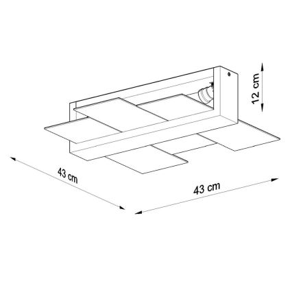 Plafoniera FENIKS 2 2xE27/60W/230V Betulla/faggio/wenge