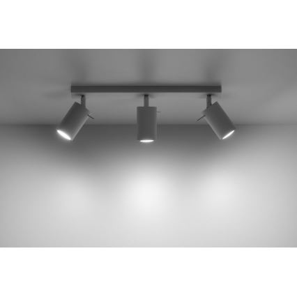 Faretto RING 3 3xGU10/10W/230V bianco