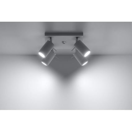Faretto RING 4 4xGU10/10W/230V bianco