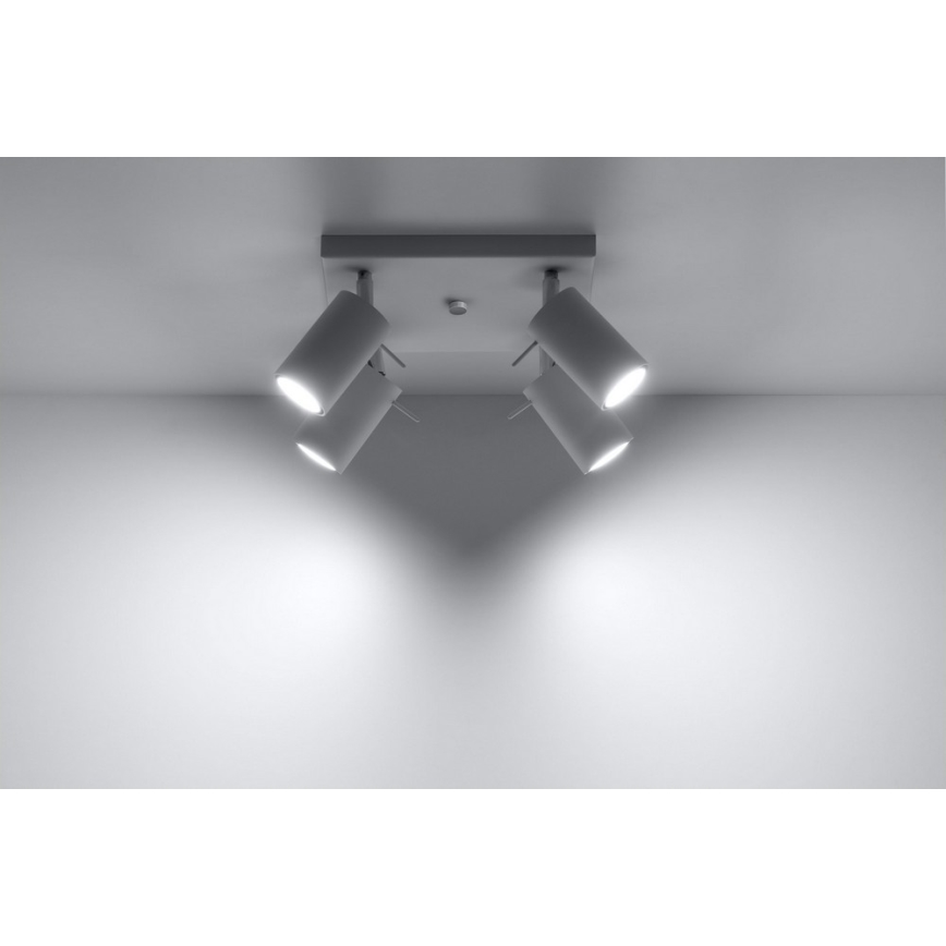 Faretto RING 4 4xGU10/10W/230V bianco
