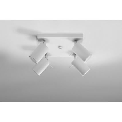 Faretto RING 4 4xGU10/10W/230V bianco