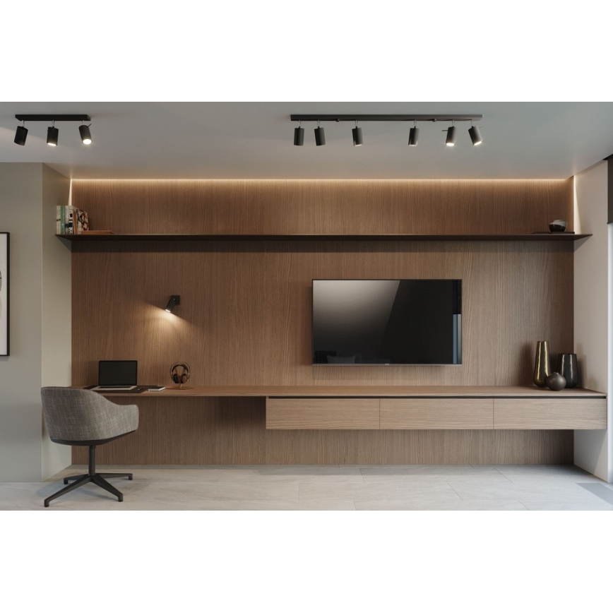 Sollux SL.0094 - Plafoniera RING 4 4xGU10/40W/230V nero