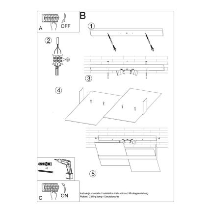 Plafoniera MASSIMO 2xE27/60W/230V bianco/cromo lucido
