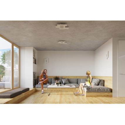 Sollux SL.0198 - Plafoniera FABIANO 3xE27/60W/230V bianco/cromo