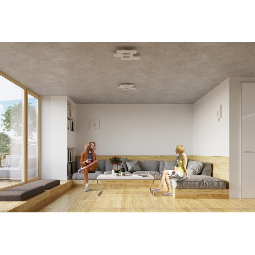Sollux SL.0198 - Plafoniera FABIANO 3xE27/60W/230V bianco/cromo