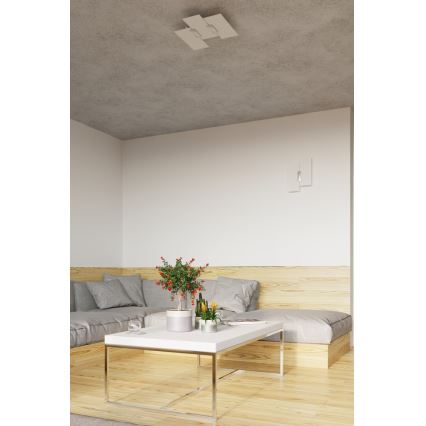 Sollux SL.0198 - Plafoniera FABIANO 3xE27/60W/230V bianco/cromo