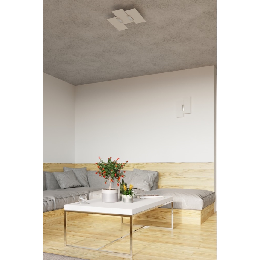 Sollux SL.0198 - Plafoniera FABIANO 3xE27/60W/230V bianco/cromo