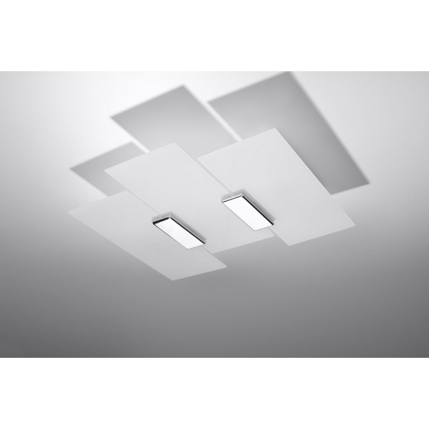 Plafoniera FABIANO 3xE27/60W/230V bianco/cromo lucido