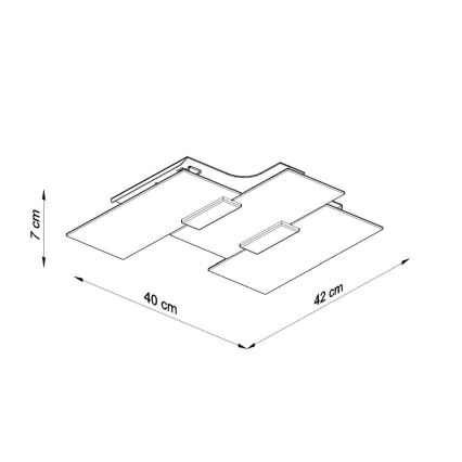 Plafoniera FABIANO 3xE27/60W/230V bianco/cromo lucido