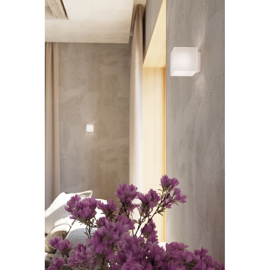 Faretto da parete RICO 1xG9/40W/230V vetro/bianco