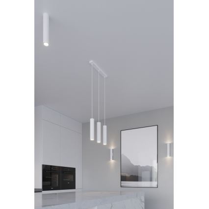 Lampadario a sospensione con filo LAGOS 2 2xGU10/10W/230V bianco