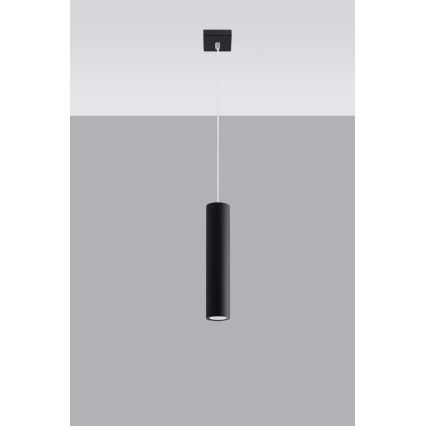 Lampadario a sospensione con filo LAGOS 1 1xGU10/10W/230V nero