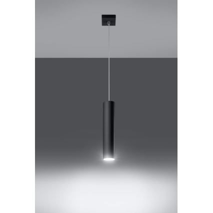 Lampadario a sospensione con filo LAGOS 1 1xGU10/10W/230V nero