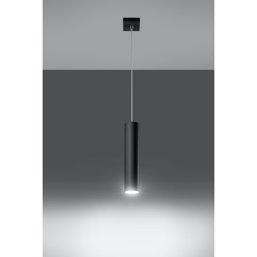Lampadario a sospensione con filo LAGOS 1 1xGU10/10W/230V nero