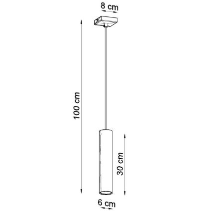 Lampadario a sospensione con filo LAGOS 1 1xGU10/10W/230V nero
