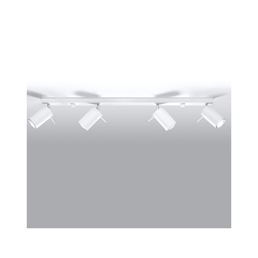 Sollux SL.0331 - Faretto RING 4L 4xGU10/40W/230V bianco