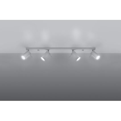Faretto RING 4L 4xGU10/10W/230V bianco