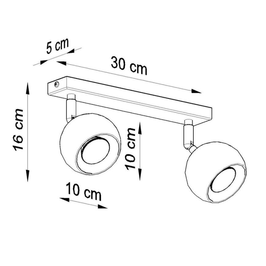 Faretto da binario OCULARE 2xGU10/10W/230V
