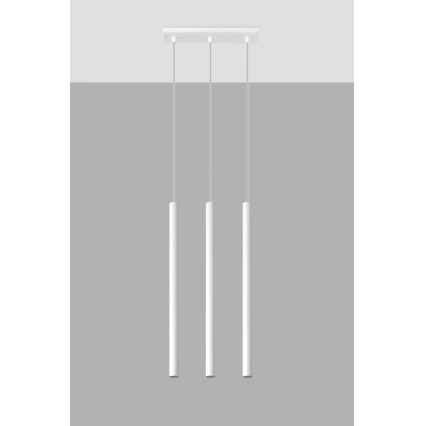 Lampadario a sospensione con filo PASTELO 3xG9/8W/230V bianco