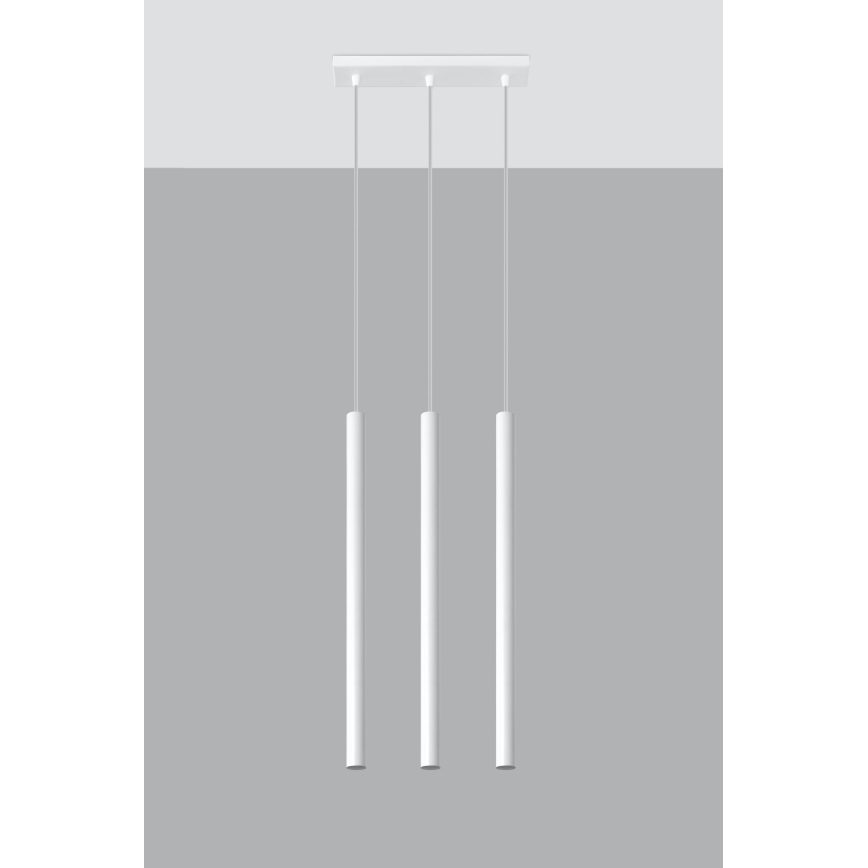 Lampadario a sospensione con filo PASTELO 3xG9/8W/230V bianco
