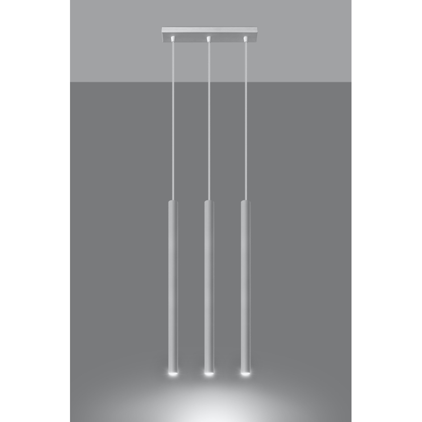 Lampadario a sospensione con filo PASTELO 3xG9/8W/230V bianco