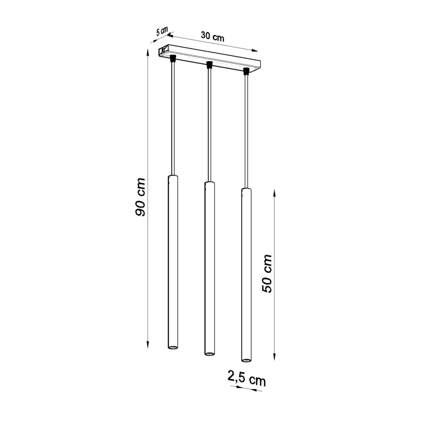 Lampadario a sospensione con filo PASTELO 3xG9/8W/230V bianco