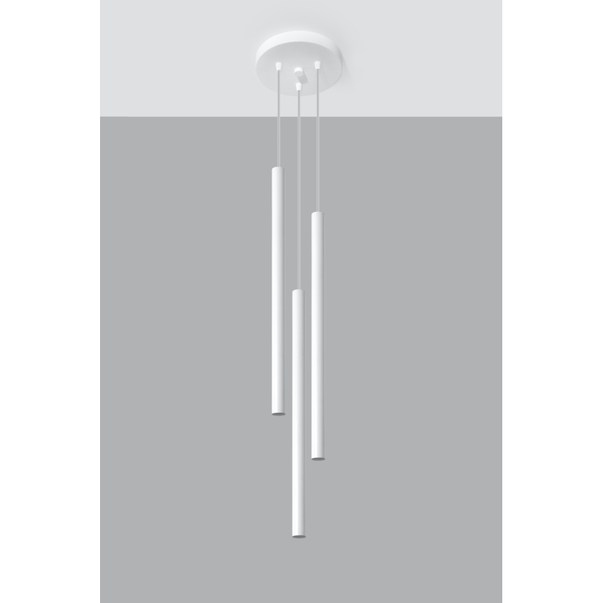 Lampadario a sospensione con filo PASTELO 3xG9/8W/230V bianco