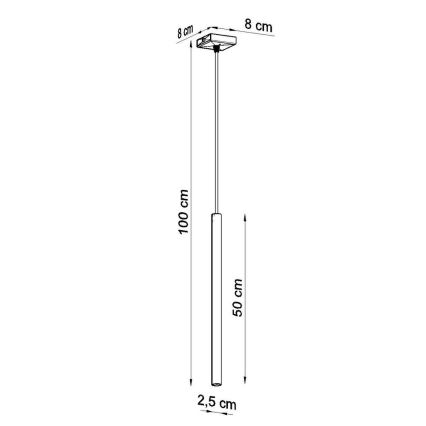 Lampadario a sospensione con filo PASTELO 1xG9/8W/230V nero